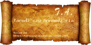 Tarnóczy Annamária névjegykártya