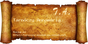 Tarnóczy Annamária névjegykártya