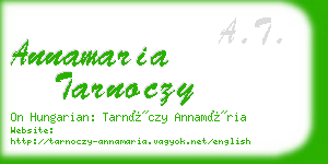 annamaria tarnoczy business card